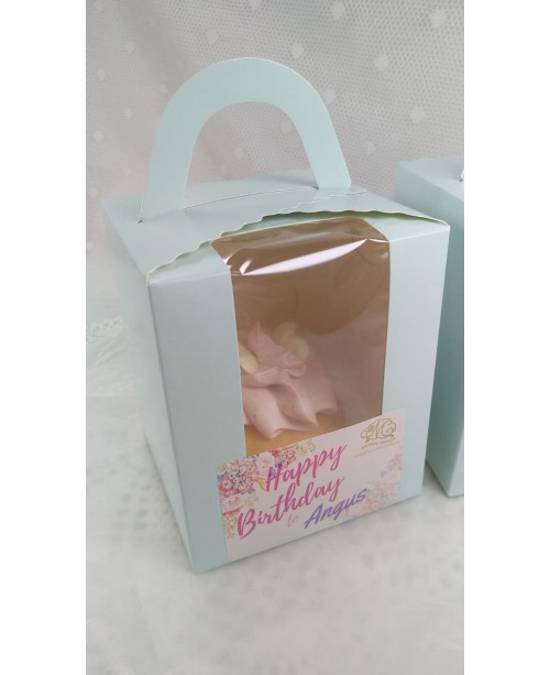 紙製Cupcake獨立盒(粉藍)